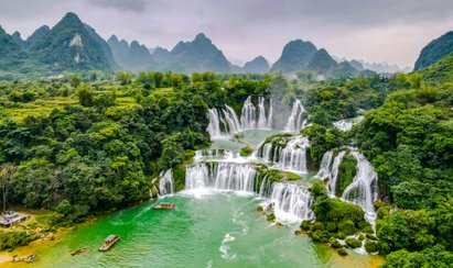 Ban Gioc watervallen Vietnam